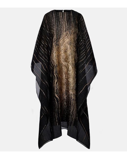 ‎Taller Marmo Black Venice Silk-Blend Fil Coupe Kaftan