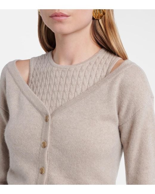 Lisa Yang Natural Beata Cashmere Cardigan