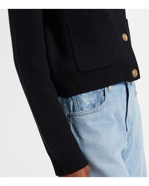 Velvet Blue Cardigan Mahal Aus Baumwolle Und Kaschmir