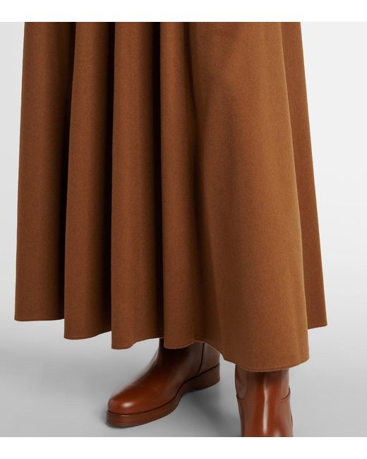 Max Mara Brown Camel Hair Maxi Skirt