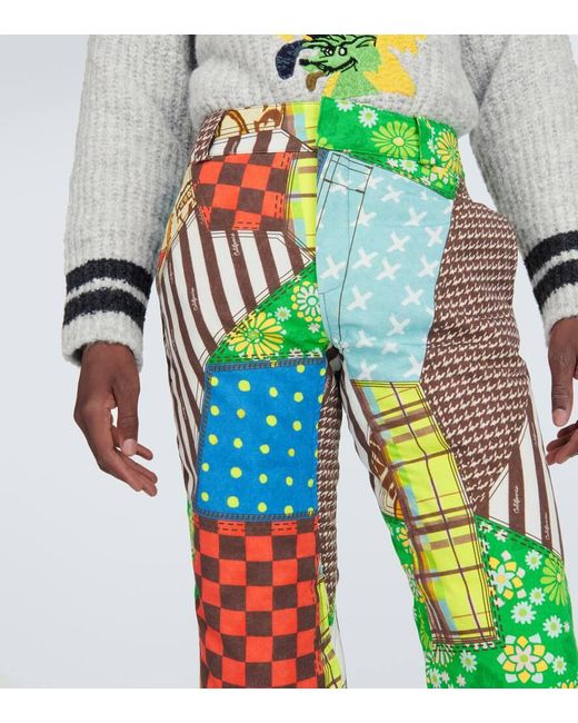 ERL Bedruckte Hose Aus Einem Baumwollgemisch in Green für Herren