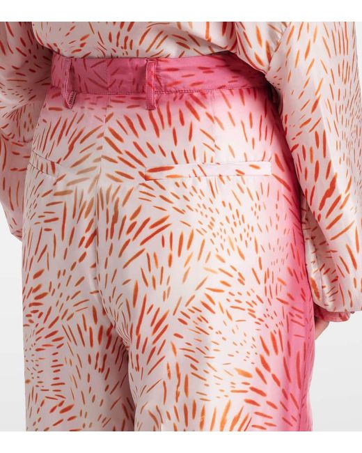 Pantaloni A Gamba Larga di Dries Van Noten in Pink