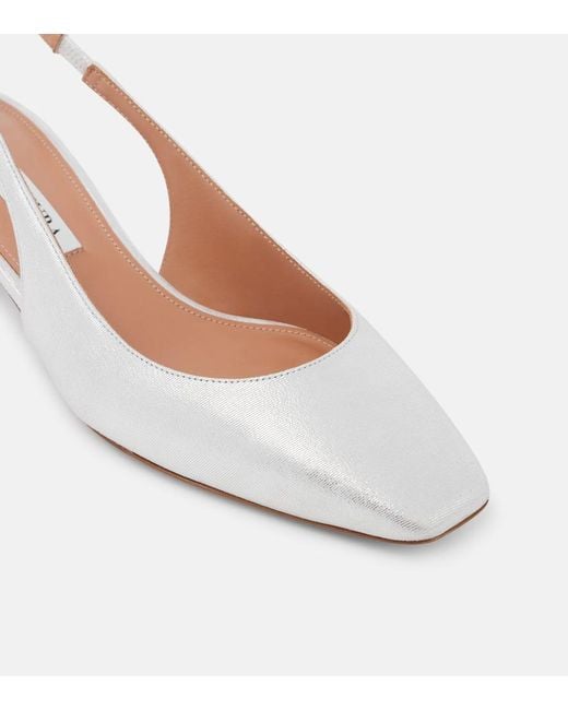 Aquazzura Metallic Slingback-Pumps Very Bow
