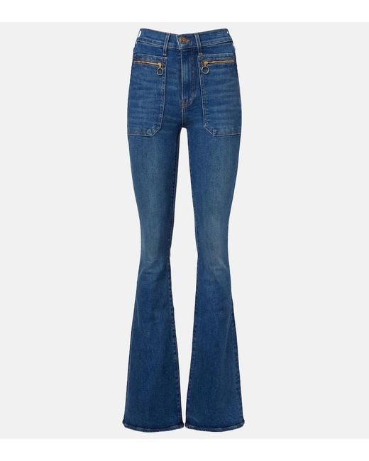 Veronica Beard Blue Beverly Flared Jeans