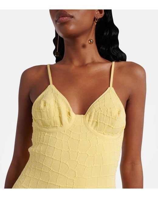 Jacquemus Yellow The Scala Mini Dress