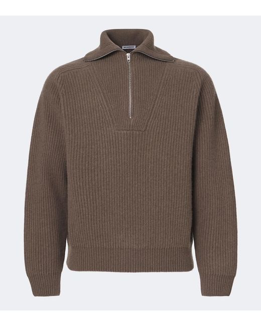 Jil Sander Brown Wool Sweater for men