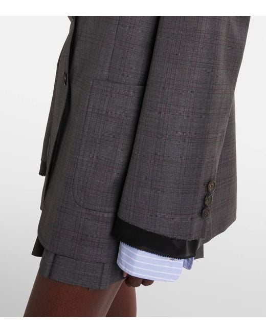 Miu Miu Gray Blazer Aus Schurwolle