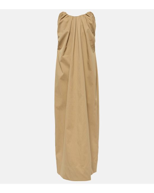 Co. Natural Off-shoulder Tton-blend Maxi Dress