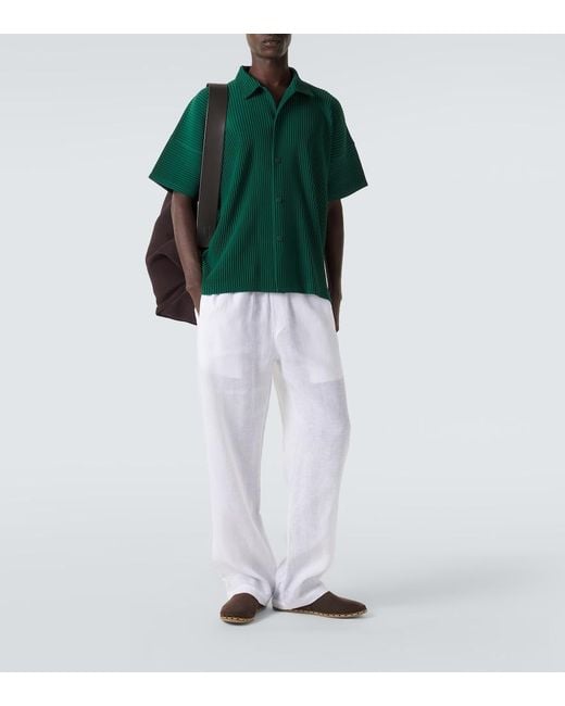 Homme Plissé Issey Miyake Green Monthly Colors: May Pleated Shirt for men