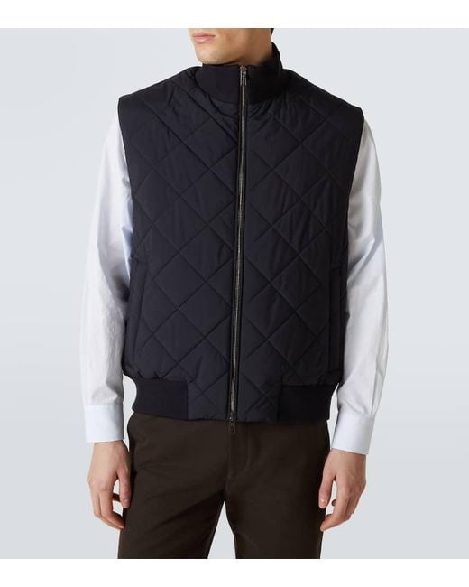 Loro Piana Weste Windwish Storm in Blue für Herren