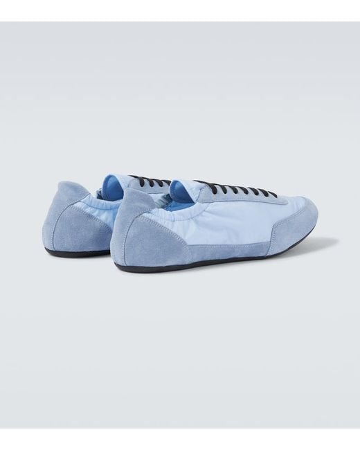 Prada Sneakers Collapse Aus Re-Nylon Und Veloursleder in Blue für Herren