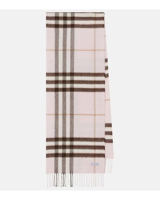 Bufanda Giant Check De Cachemir Burberry de color Natural