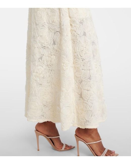 ROTATE BIRGER CHRISTENSEN White Maxikleid Aus Mesh