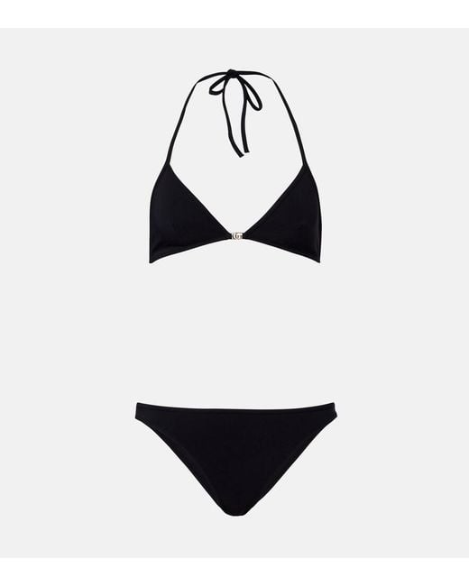 Gucci Black Double G Bikini