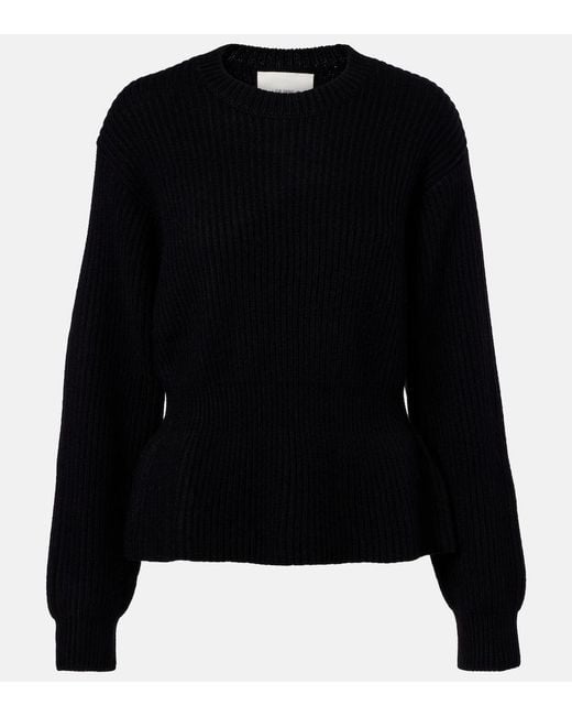 Lisa Yang Black Miriella Ribbed-Knit Cashmere Sweater