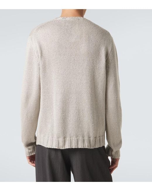 Saman Amel Pullover Gio Aus Seide in Natural für Herren