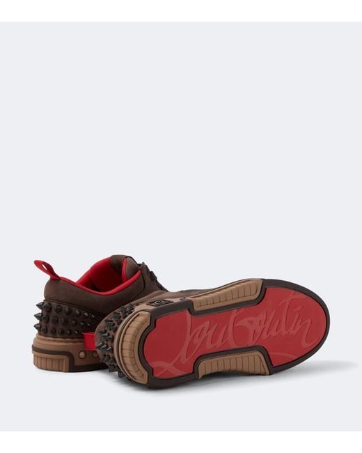 Christian Louboutin Brown Astroloubi Leather Sneakers for men