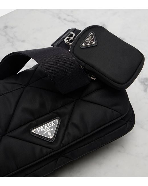 Prada Black Schultertasche Aus Re-Nylon