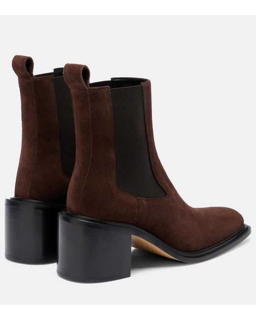 Souliers Martinez Brown Dallas 60 Suede Ankle Boots