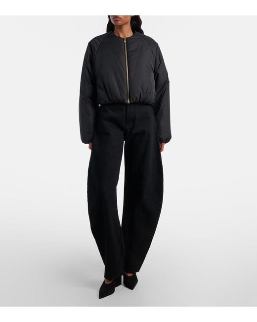 Alaïa Black Puffer Cropped Jacket