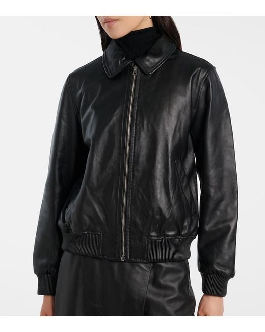 Yves Salomon Black Leather Jacket