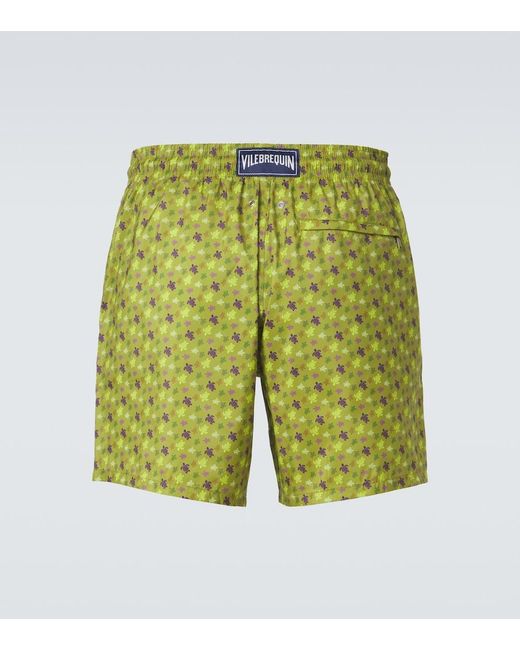 Vilebrequin Green Mahina Printed Swim Trunks for men