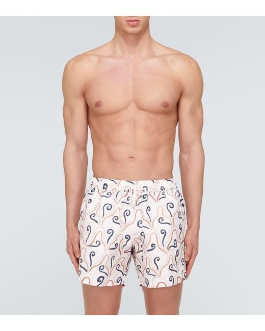Commas White Classic Swim Shorts for men
