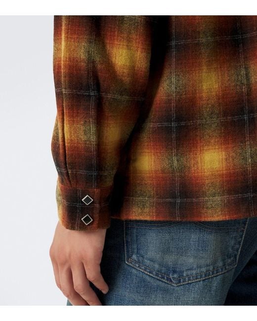 RRL Brown Plaid Wool-Blend Shirt for men