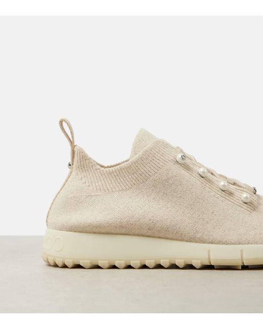 Jimmy Choo Natural Sneakers Veles Aus Strick