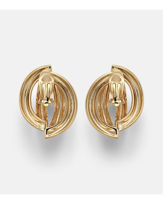 Jennifer Fisher Metallic Abstract Line-Plated Clip-On Earrings