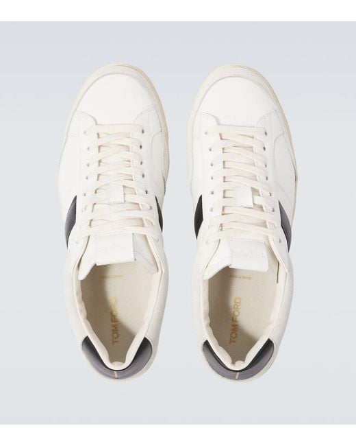 Tom Ford Sneakers Aus Leder Mit Veloursleder in Metallic für Herren