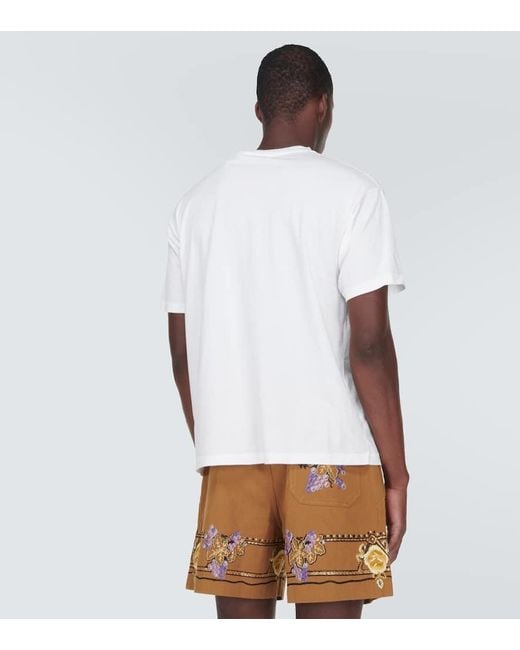 Camiseta De Jersey De Algodon Estampado Bode de hombre de color White