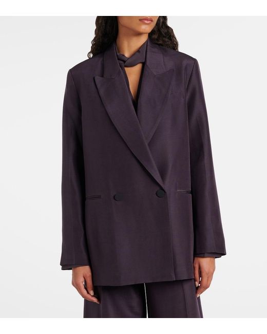 Joseph Blue Joly Evening Wool And Silk Blazer