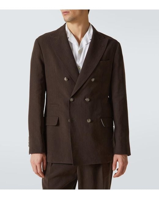 Brunello Cucinelli Brown Leisure Fit Suit Dresses for men
