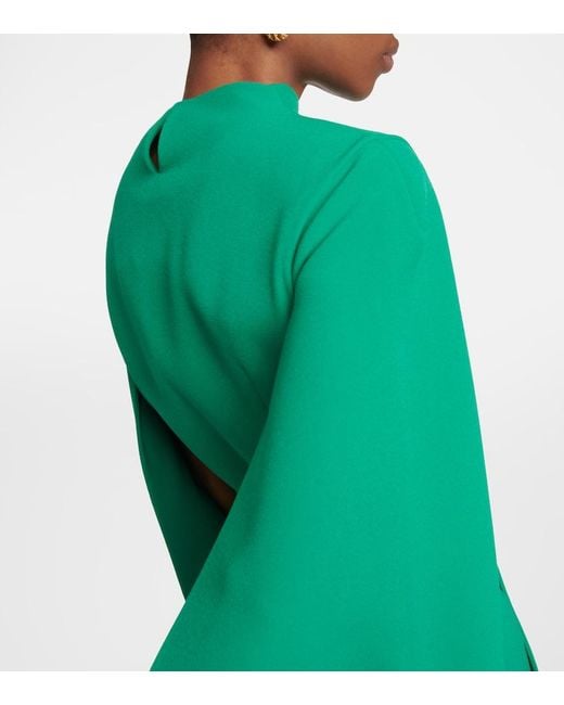 Safiyaa Green Crepe Maxi Dress