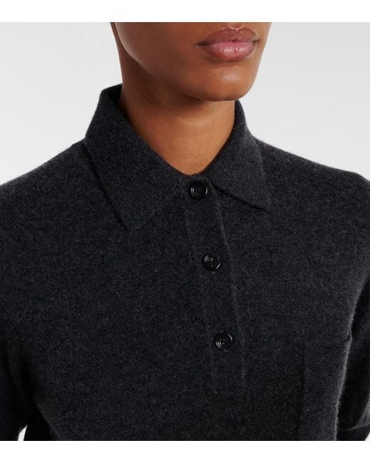 Jardin Des Orangers Blue Wool And Cashmere Polo Sweater
