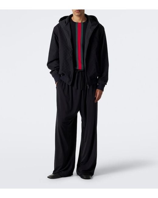 Gucci Blue Jersey Wide-Leg Pants for men