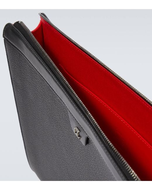 Christian Louboutin Black For Rui Leather Document Case for men