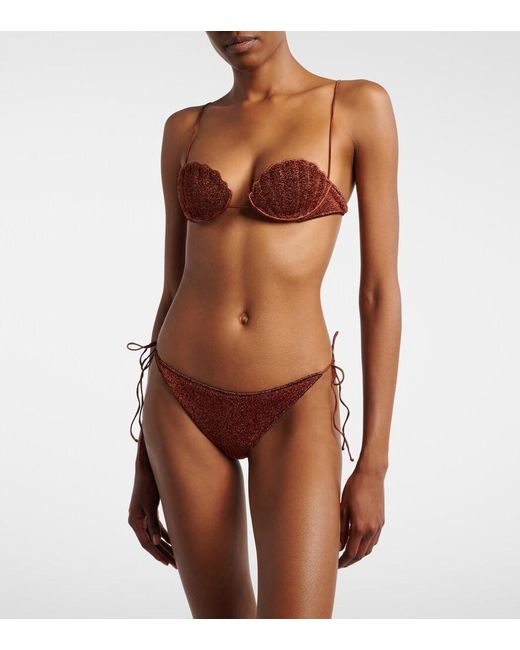 Oseree Red Lumiere Shell Bikini