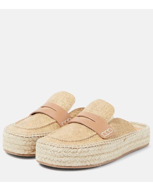 J.W. Anderson Natural Leather-Trimmed Mules