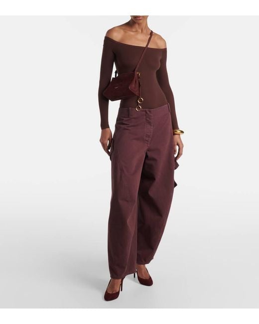 Bolso Al Hombro Le Click Small De Piel Alaïa de color Purple