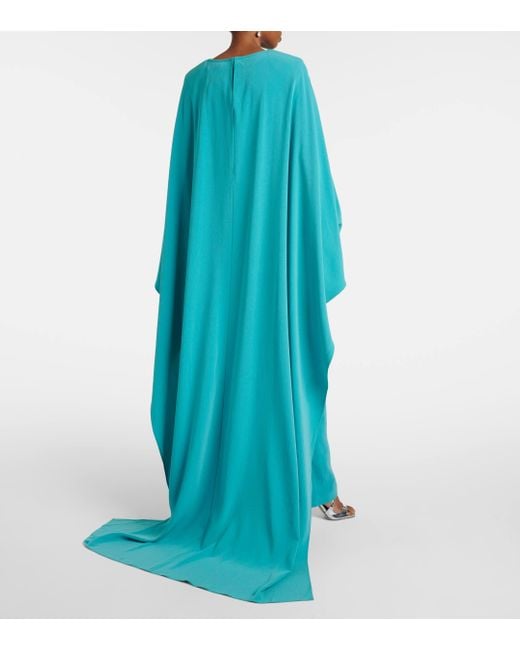 Robe longue en satin Roland Mouret en coloris Blue