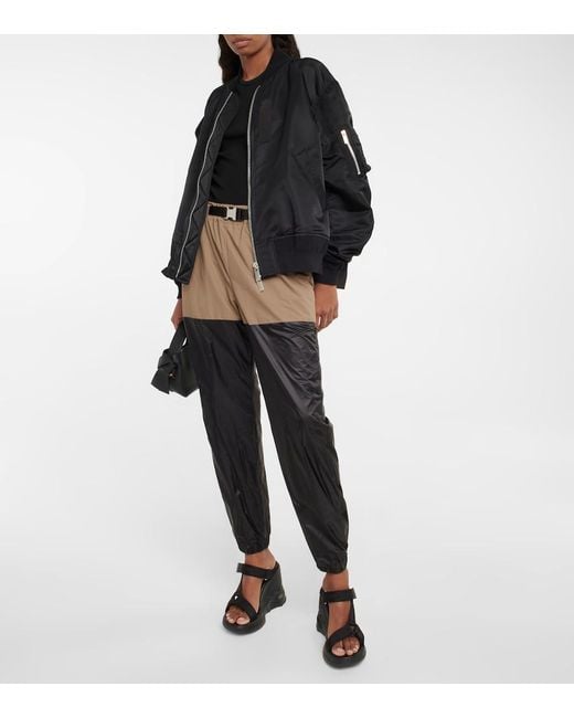 Sacai Black Nylon Bomber Jacket