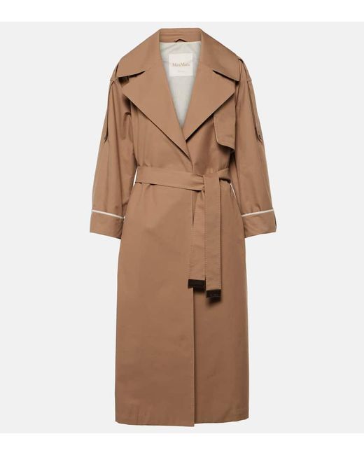 The Cube - Trench Utrench in misto cotone di Max Mara in Brown