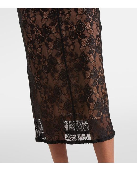 Gonna Midi di Self-Portrait in Brown