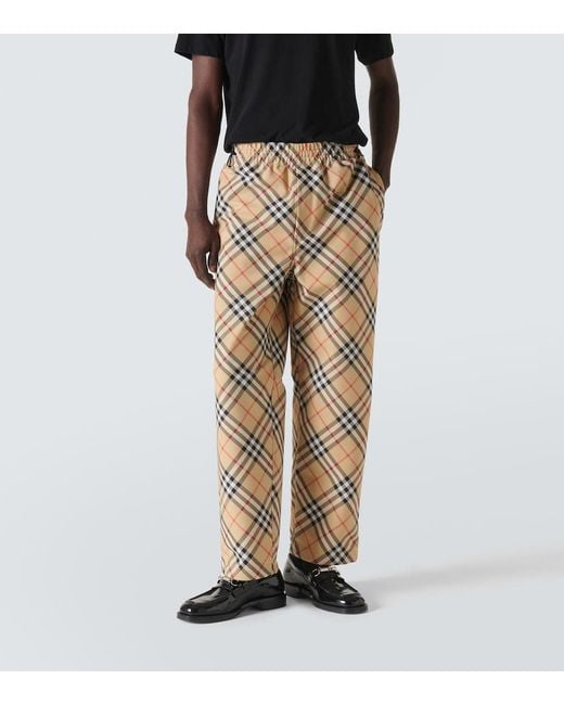 Burberry Natural Straight Trousers for men