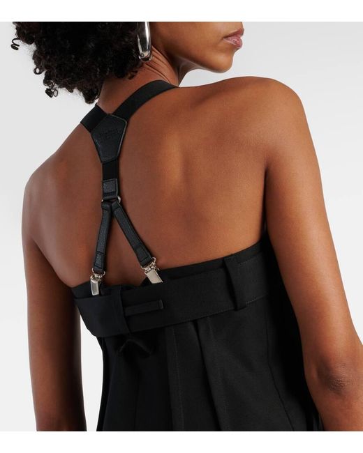 Jean Paul Gaultier Black Virgin Wool Minidress