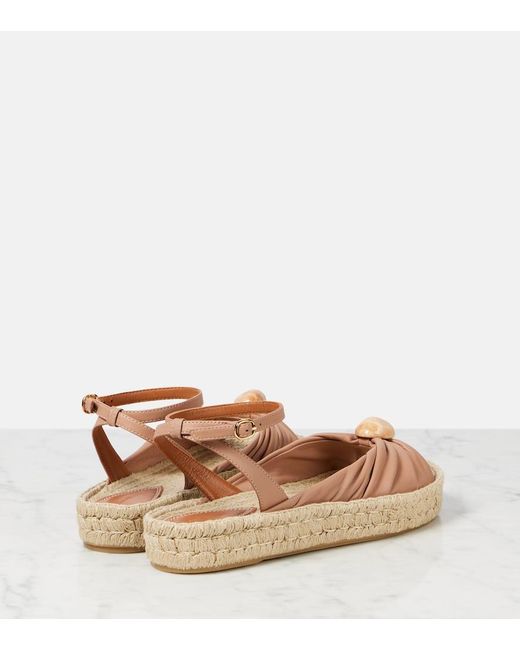 Zimmermann Brown Espadrille-Sandalen Gleam Aus Leder