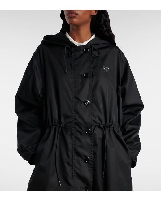 Impermeable De Re-Nylon Prada de color Black