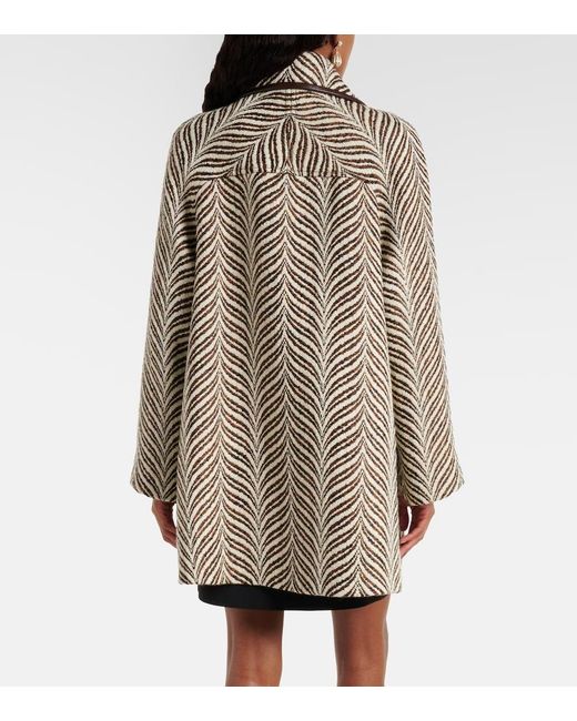 Valentino Brown Vgold Wool And Cashmere Coat